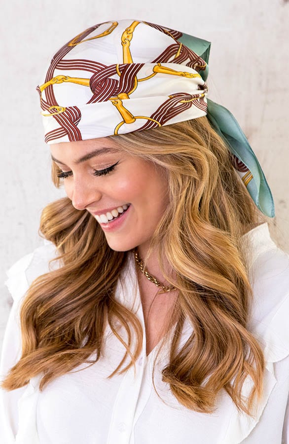 Silk Bandana Grote Chain Mint – shoparchief, foto 1