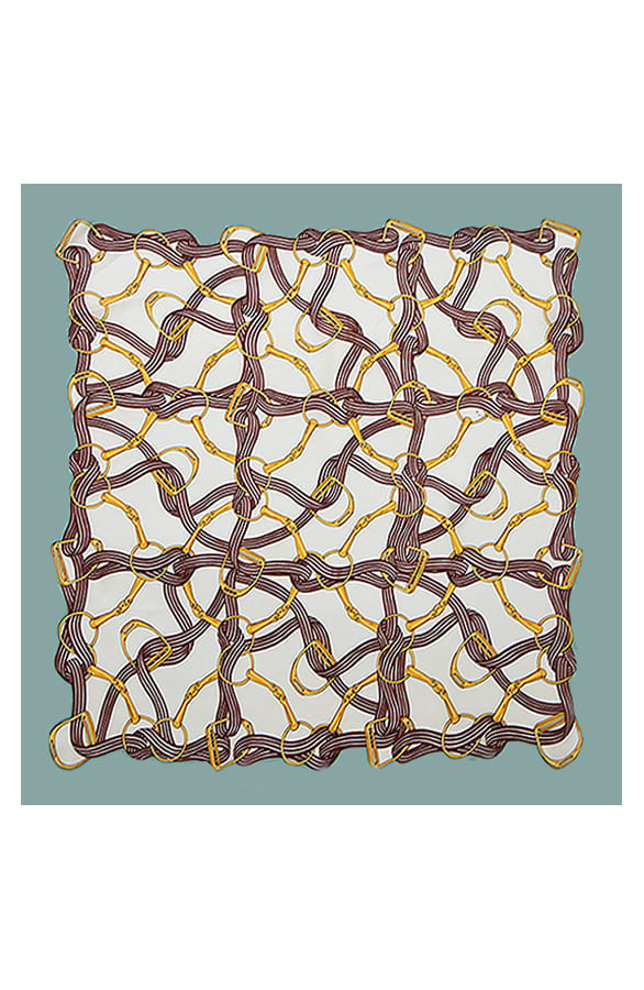 Silk Bandana Grote Chain Mint – shoparchief, foto 2