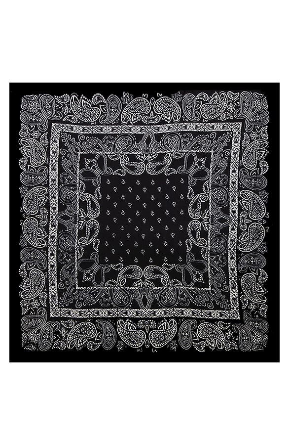 Silk Bandana Print Zwart – shoparchief, foto 2