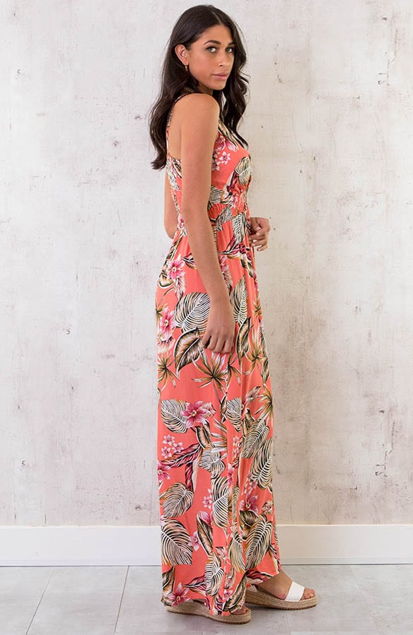 Spaghetti Maxi Jurk Tropic Koraal – shoparchief, foto 6