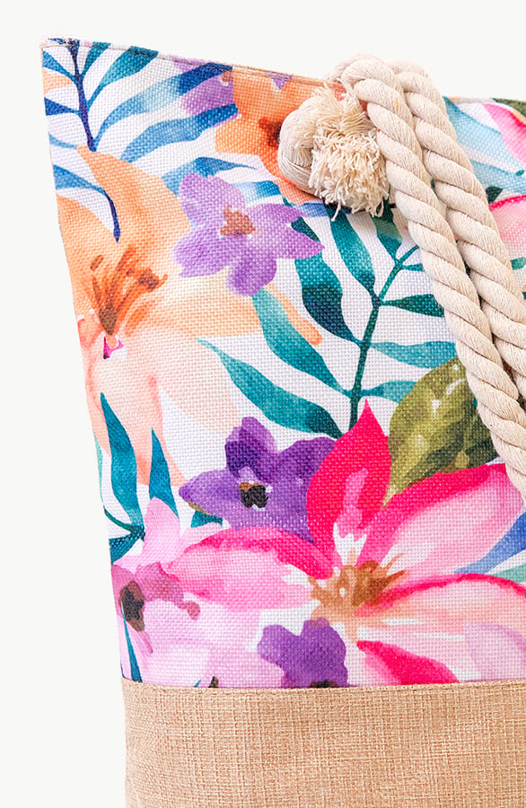 Strandtas Tropical Flowers – shoparchief, foto 2
