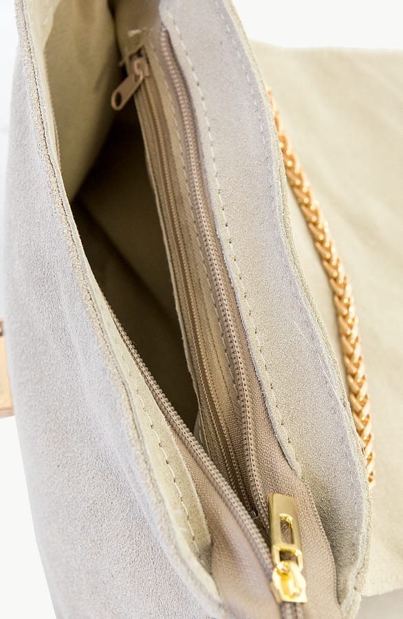 Suede Rainbow Chain Bag Beige, Shoparchiv, Foto 3