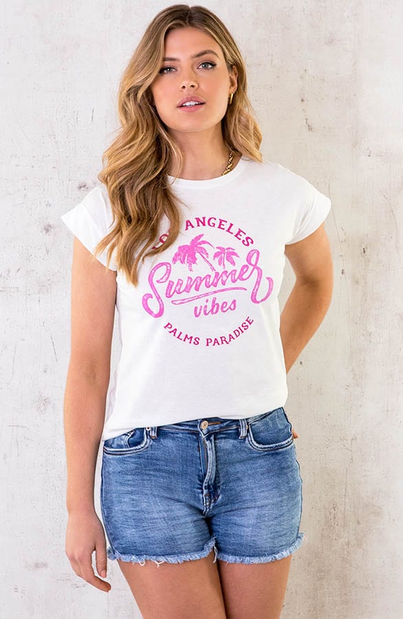 Summer Vibes It-Shirt Fuchsia, Shoparchiv, Foto 1