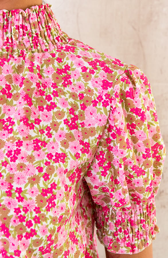 Col Top Bloemenprint Lichtroze – shoparchief, foto 5