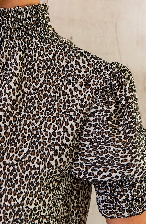 Col Top Leopard Print Ecru Zwart – shoparchief, foto 6