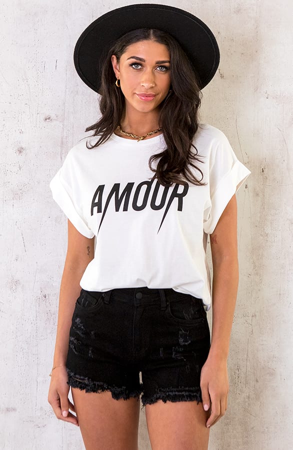Denim Shorts Damaged Zwart – shoparchief, foto 2