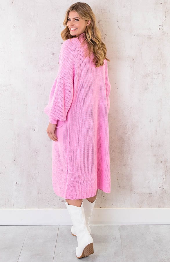 Gebreid Vest Met Zakken Roze – shoparchief, foto 4