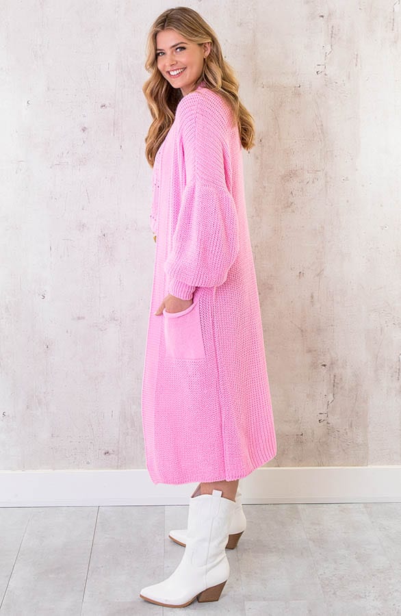 Gebreid Vest Met Zakken Roze – shoparchief, foto 3
