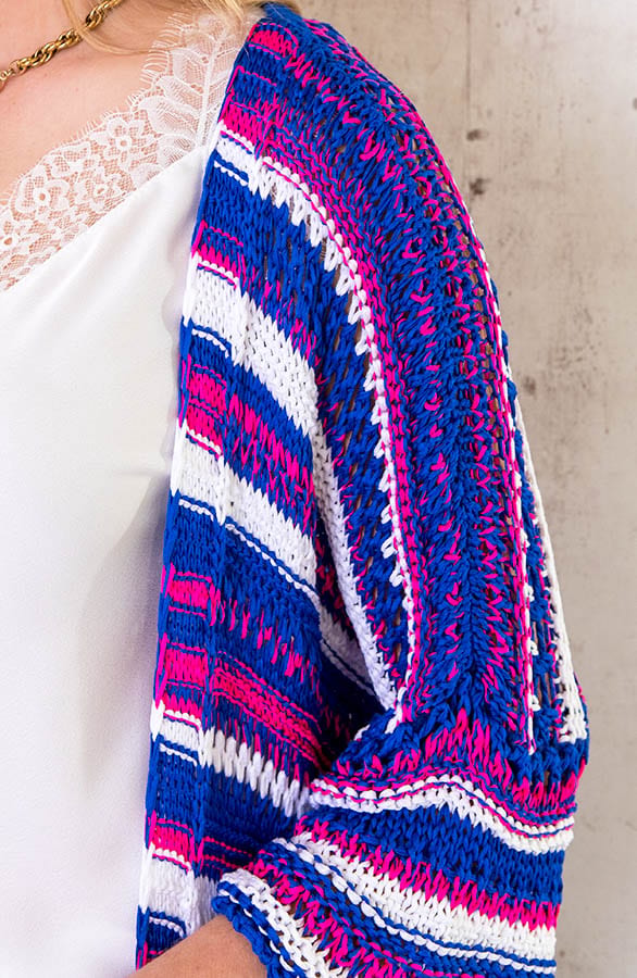 Gehaakt Fringe Vest Kobalt – shoparchief, foto 5