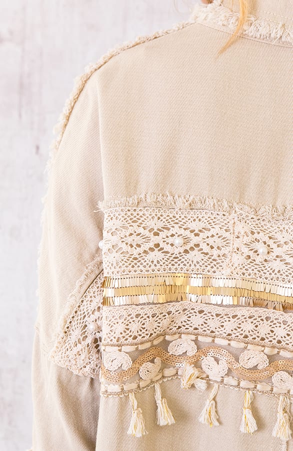 Ibiza Tassel Jacket Oversized Beige – shoparchief, foto 10