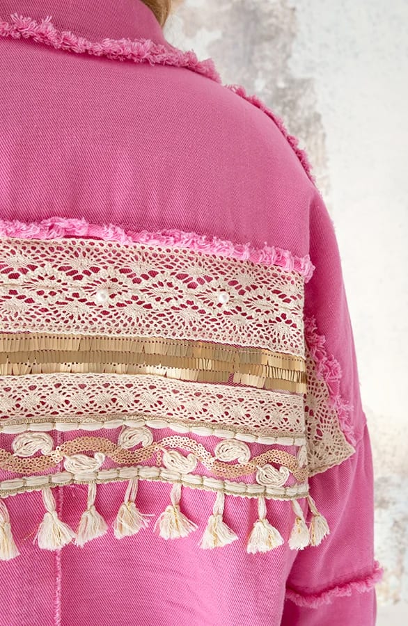 Ibiza Tassel Jacket Oversized Roze – shoparchief, foto 3