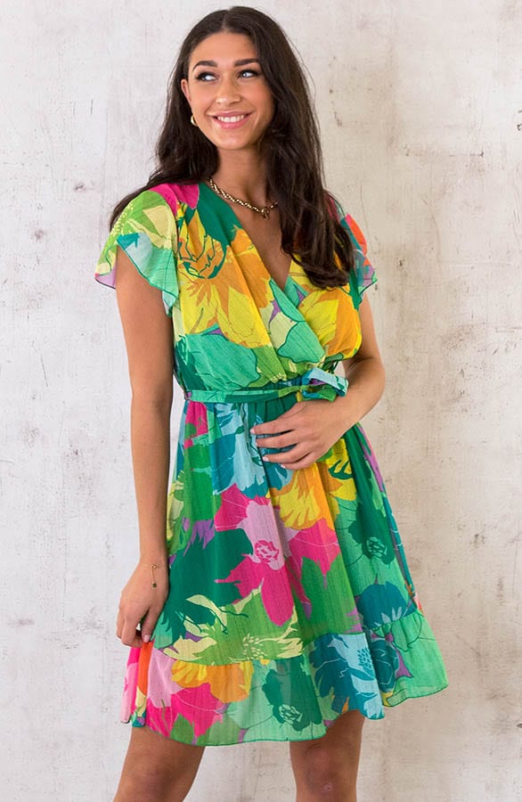 Jungle Print Ruffle Jurkje Multicolor – shoparchief, foto 2