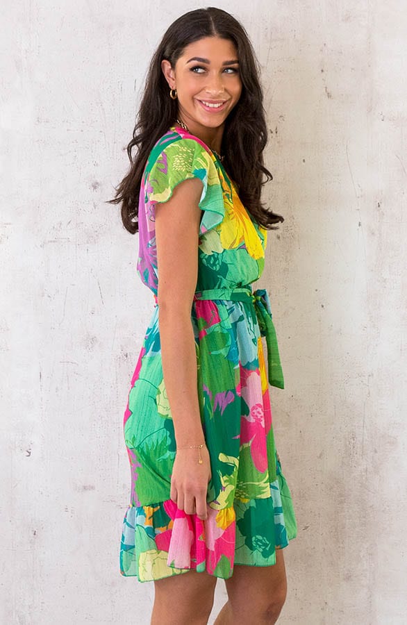 Jungle Print Ruffle Jurkje Multicolor – shoparchief, foto 3