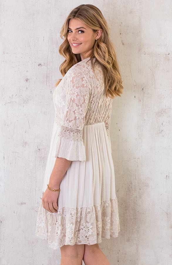Kanten Jurk Beige – shoparchief, foto 3