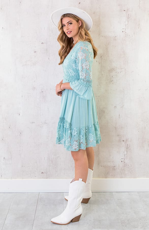 Kanten Jurk Mint – shoparchief, foto 4