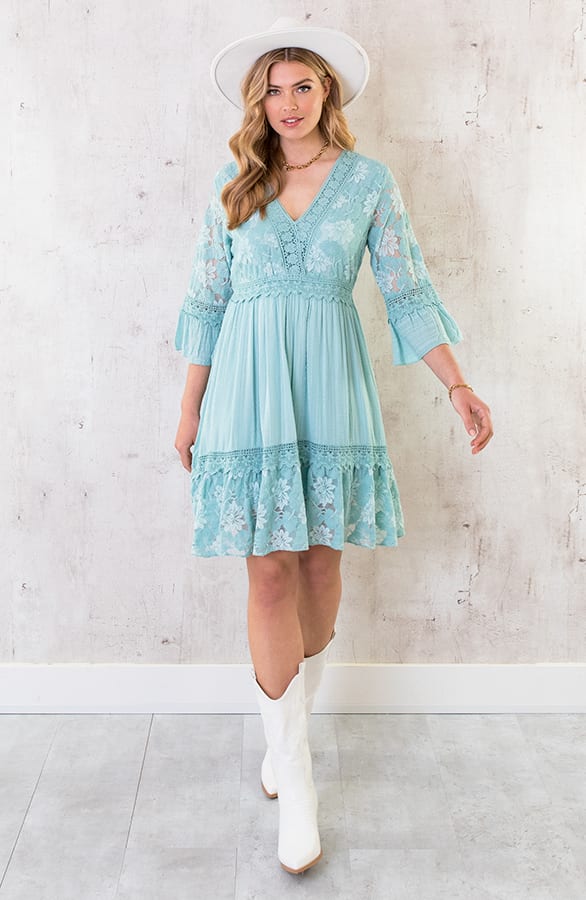 Kanten Jurk Mint – shoparchief, foto 2
