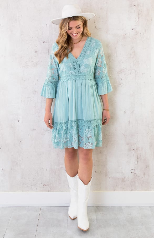 Kanten Jurk Mint – shoparchief, foto 3