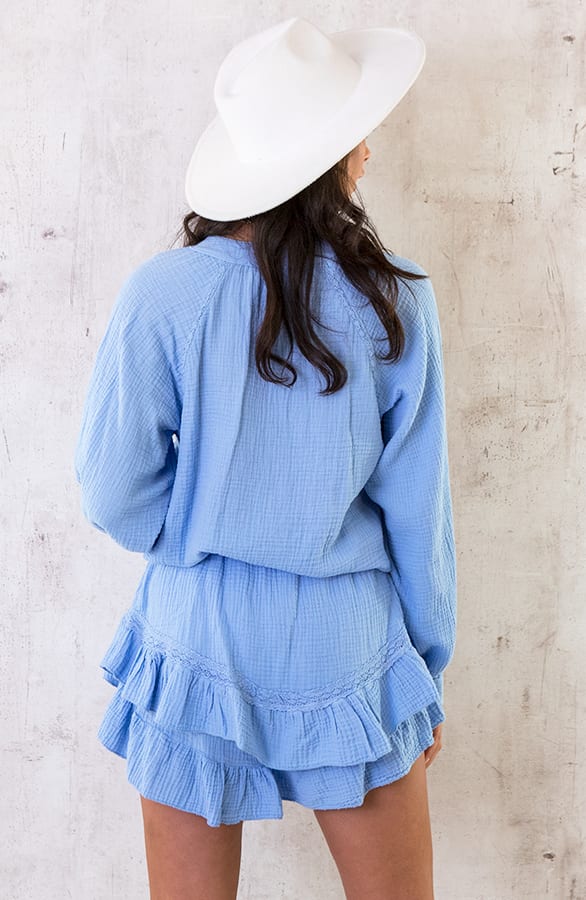 Skort Mousseline Babyblauw – shoparchief, foto 5