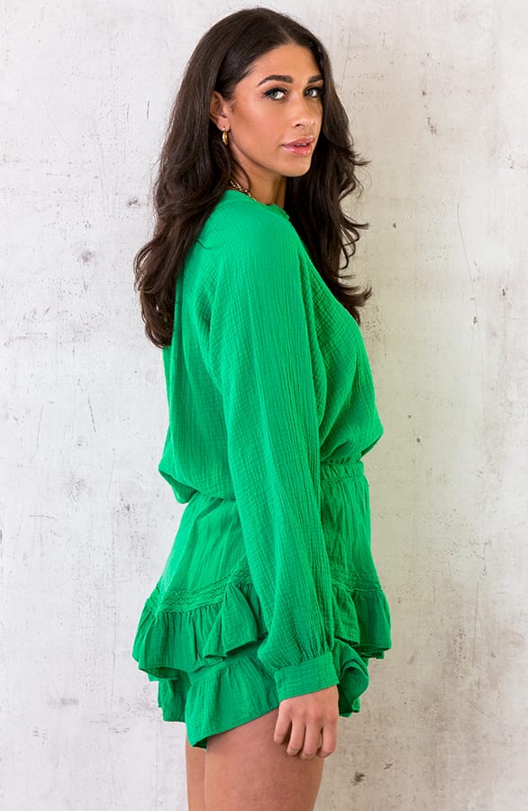 Skort Mousseline Bright Green – shoparchief, foto 5