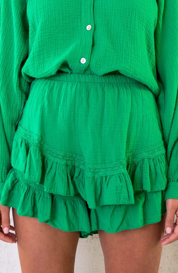Skort Mousseline Bright Green – shoparchief, foto 1