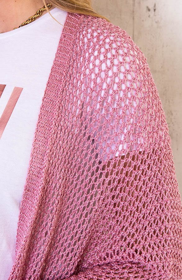 Lang Lurex Vest Roze – shoparchief, foto 5