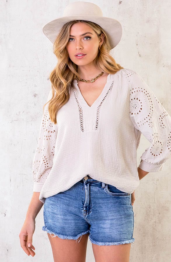 Marant Embroidery Blouse Beige – shoparchief, foto 2