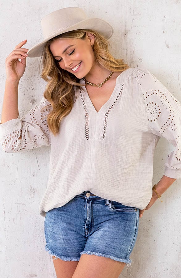 Marant Embroidery Blouse Beige – shoparchief, foto 1