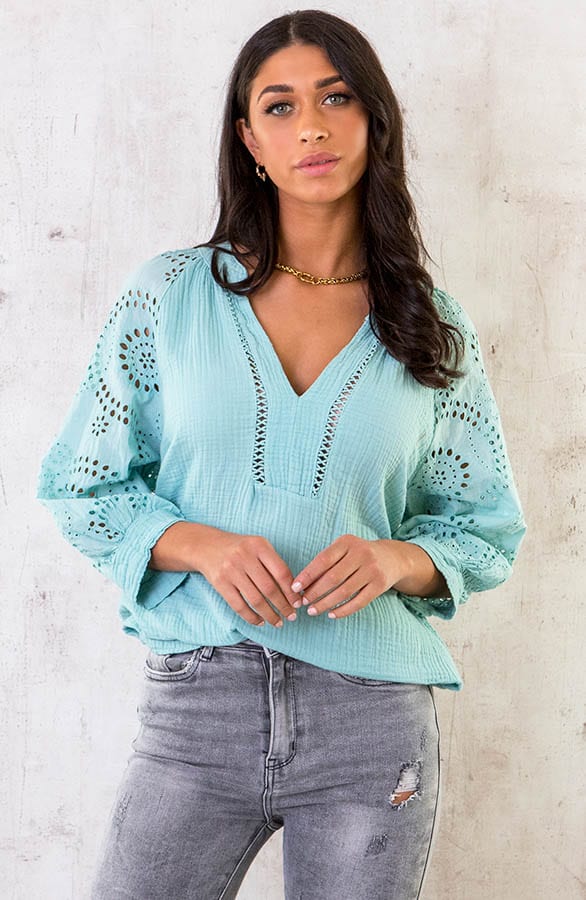 Marant Embroidery Blouse Mint – shoparchief, foto 2