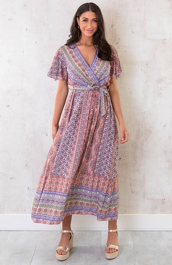 Maxi Print Jurk Toscane Roze – shoparchief, foto 2