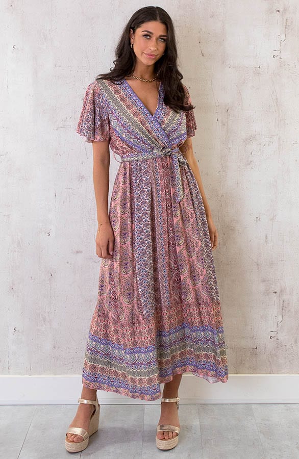 Maxi Print Jurk Toscane Roze – shoparchief, foto 1