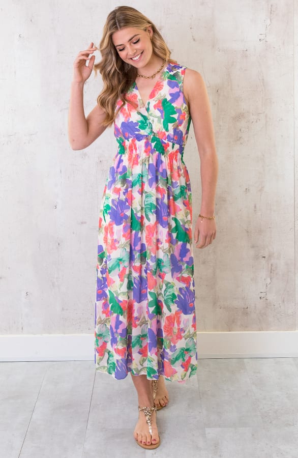Maxi Jurk Bloemenprint Multicolor – shoparchief, foto 4