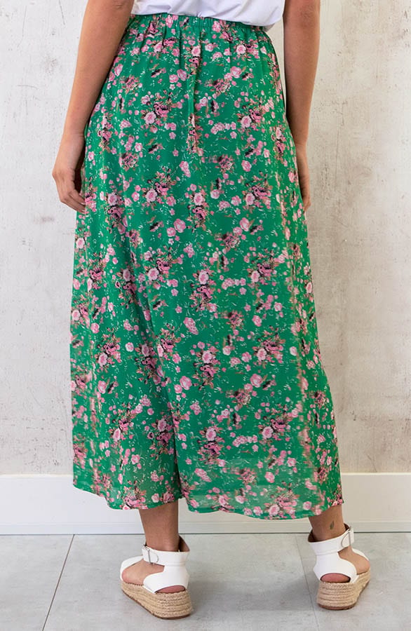 Midi Bloemen Split Rok Groen – shoparchief, foto 3