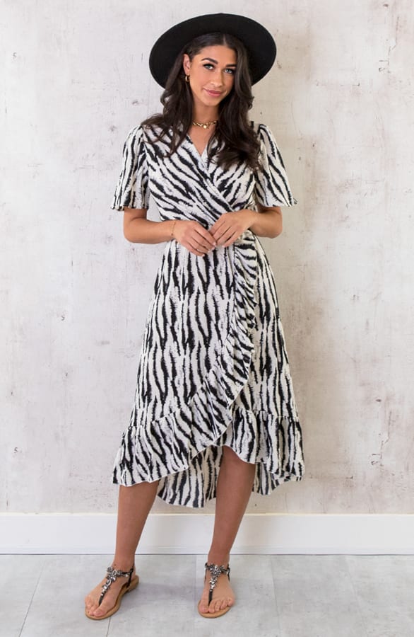 Midi Jurk Met Zebraprint – shoparchief, foto 3