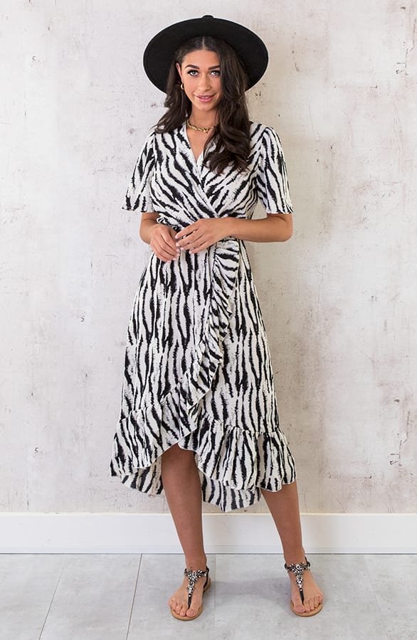Midi Jurk Met Zebraprint – shoparchief, foto 2