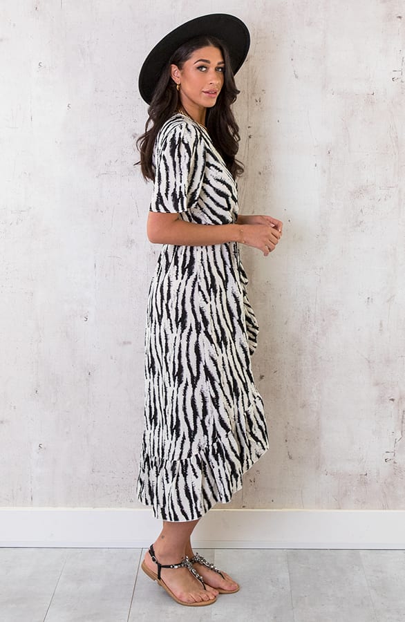 Midi Jurk Met Zebraprint – shoparchief, foto 4