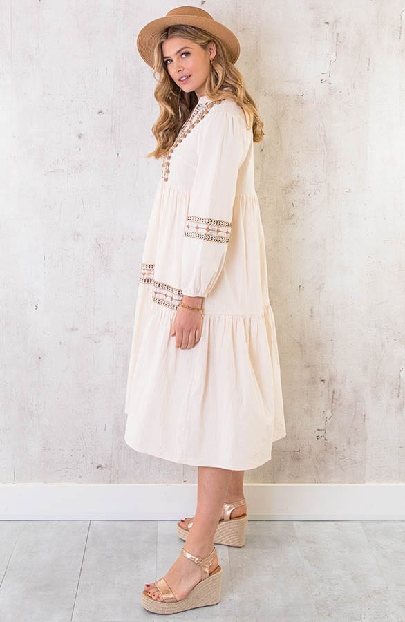 Midi Tuniek Boho Beige – shoparchief, foto 3