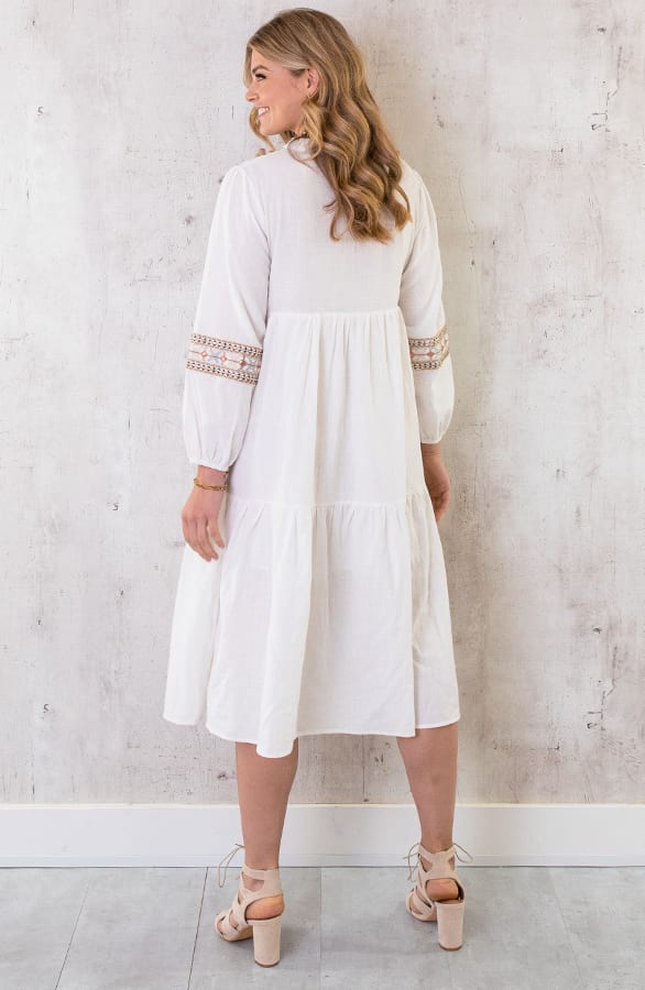 Midi Tuniek Boho Ecru – shoparchief, foto 4