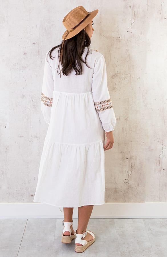 Midi Tuniek Boho Ecru – shoparchief, foto 9