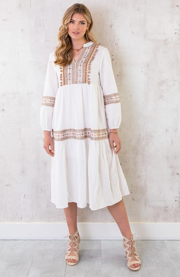 Midi Tuniek Boho Ecru – shoparchief, foto 2