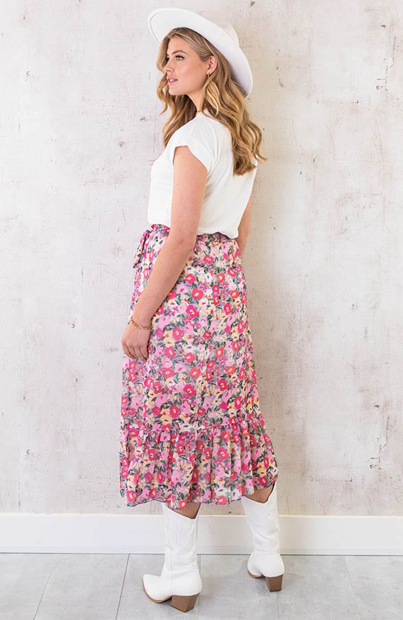 Overslag Bloemen Rok Midi – shoparchief, foto 7