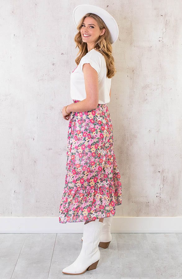 Overslag Bloemen Rok Midi – shoparchief, foto 6