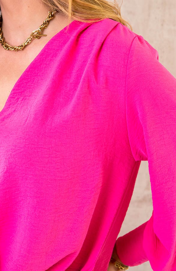 Overslag Blouse Fuchsia – shoparchief, foto 5