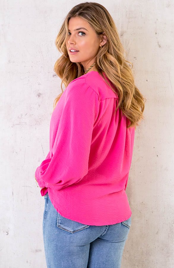 Overslag Blouse Fuchsia – shoparchief, foto 4
