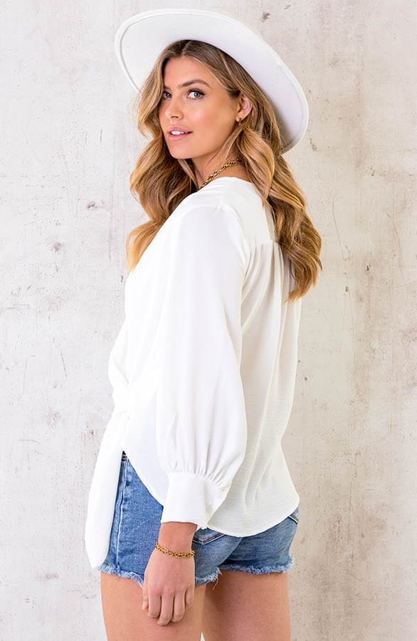 Overslag Blouse Wit – shoparchief, foto 5