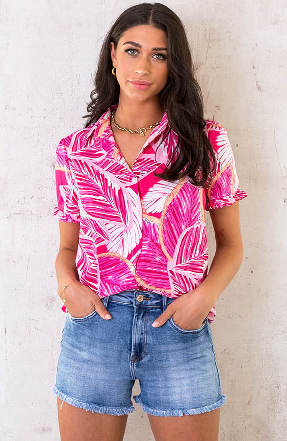 Palm Blouse Roze – shoparchief, foto 1