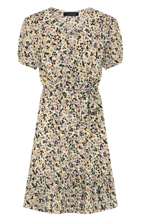 Pofmouwen Jurk Bloemenprint Zwart – shoparchief, foto 10