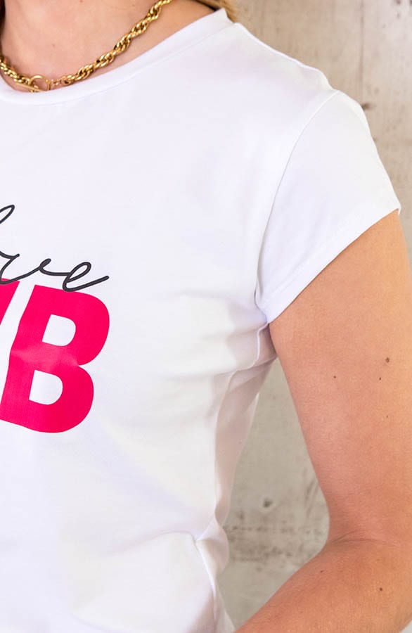 Selflove Club T-shirt Wit Fuchsia – shoparchief, foto 5