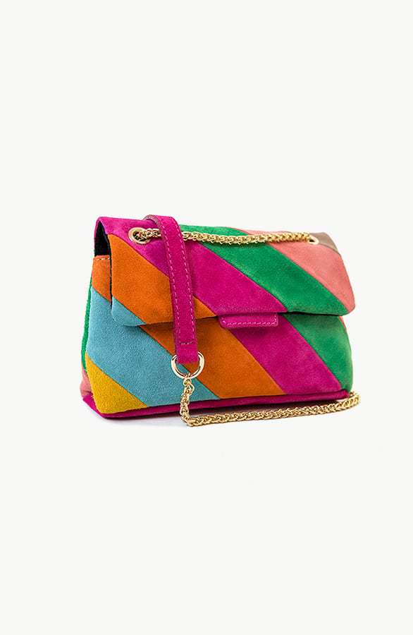 Suede Rainbow Chain Bag – shoparchief, foto 2