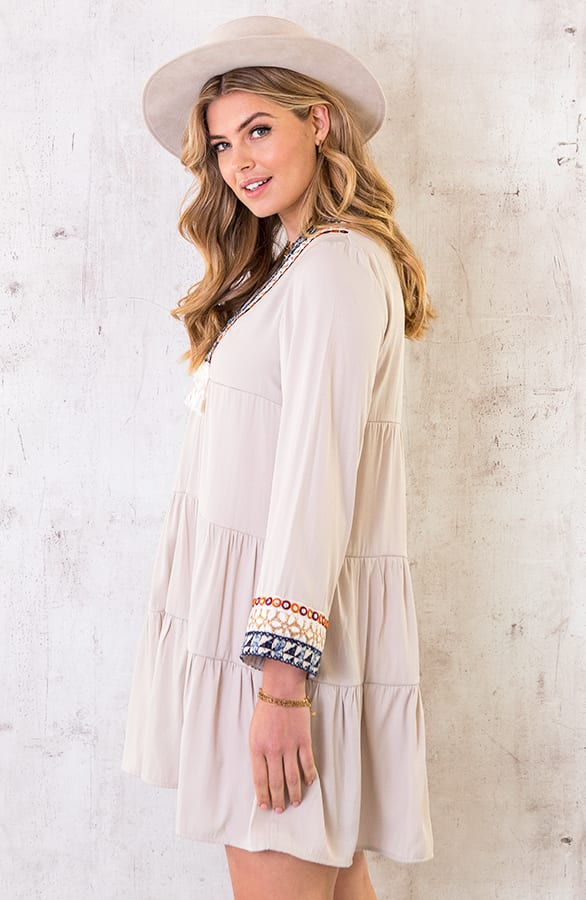 Tuniek Kralen Boho Beige – shoparchief, foto 3