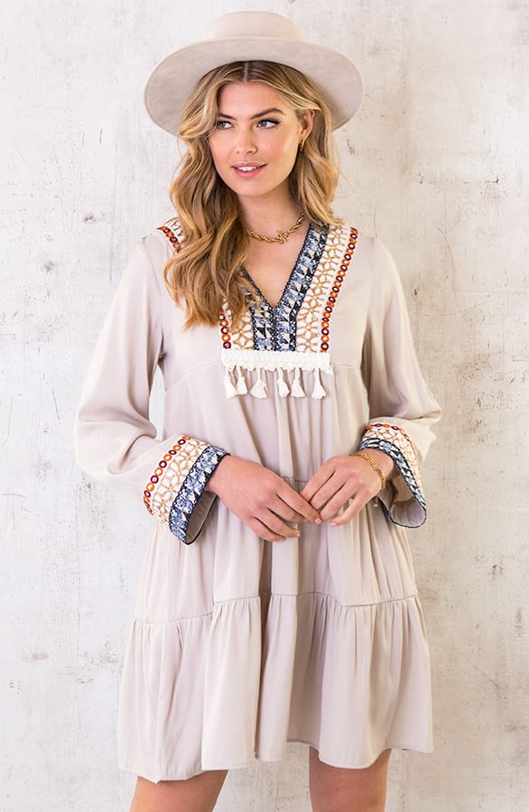 Tuniek Kralen Boho Beige – shoparchief, foto 2